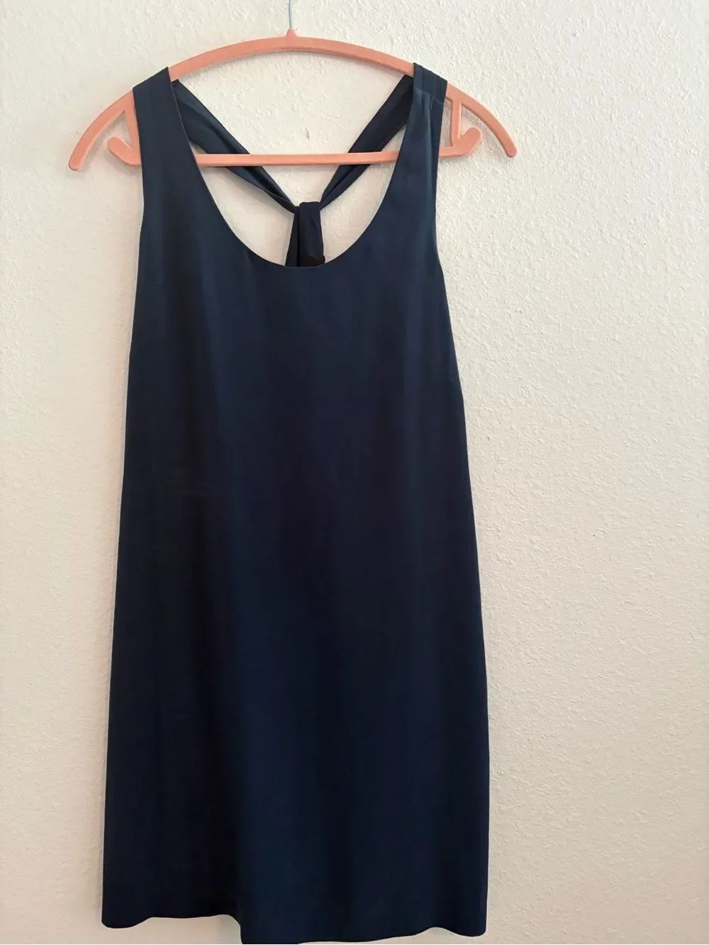 J. Crew Silk Twist Back Dress in Navy Size 4